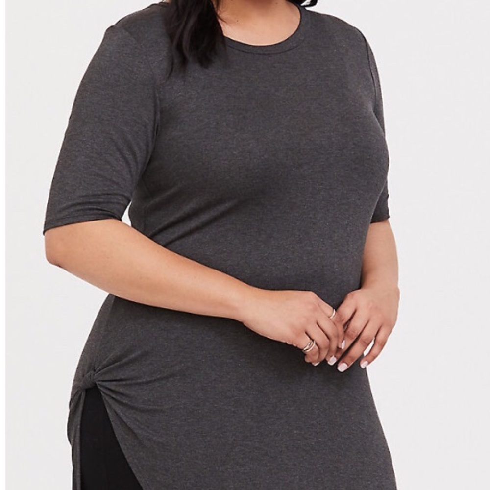 Torrid grey asymmetric tunic